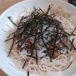 しらす納豆たまごそうめん